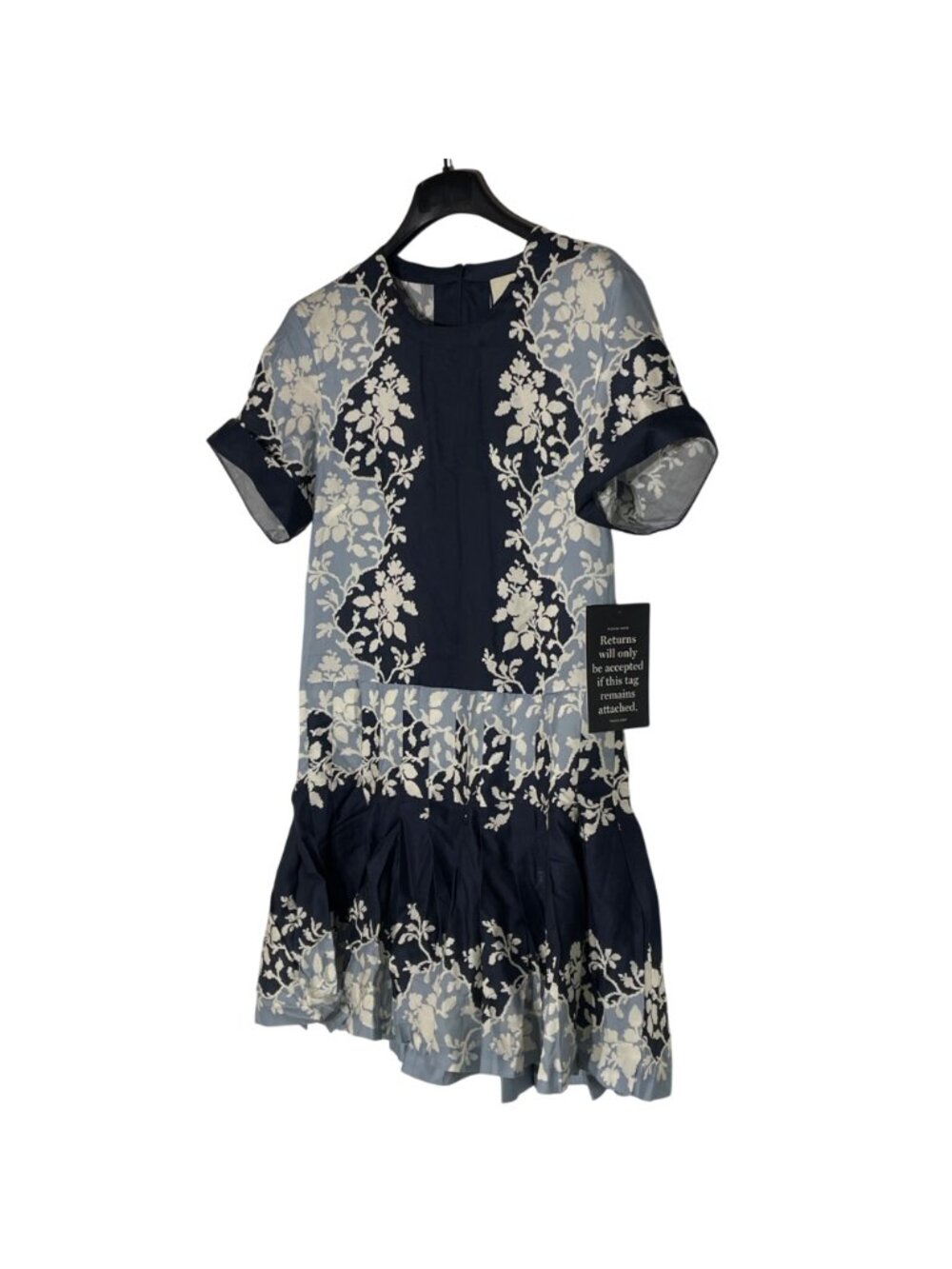 Tuckernuck Blue Fog Pleated Liza Dress Floral Sz SM Tencel Lightweight Spring - Picture 5 of 12
